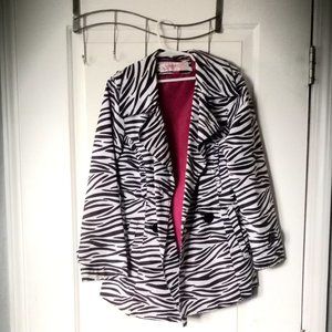 Girls Spring Jacket- zebra stripe size 7/8